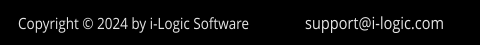 Copyright © 2024 by i-Logic Software support@i-logic.com