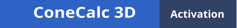 ConeCalc 3D Activation