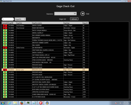 Gage Check Out