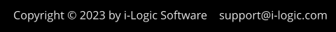 Copyright © 2023 by i-Logic Software support@i-logic.com