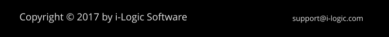 Copyright © 2017 by i-Logic Software support@i-logic.com