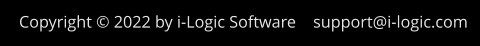 Copyright © 2022 by i-Logic Software support@i-logic.com