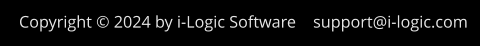 Copyright © 2024 by i-Logic Software support@i-logic.com